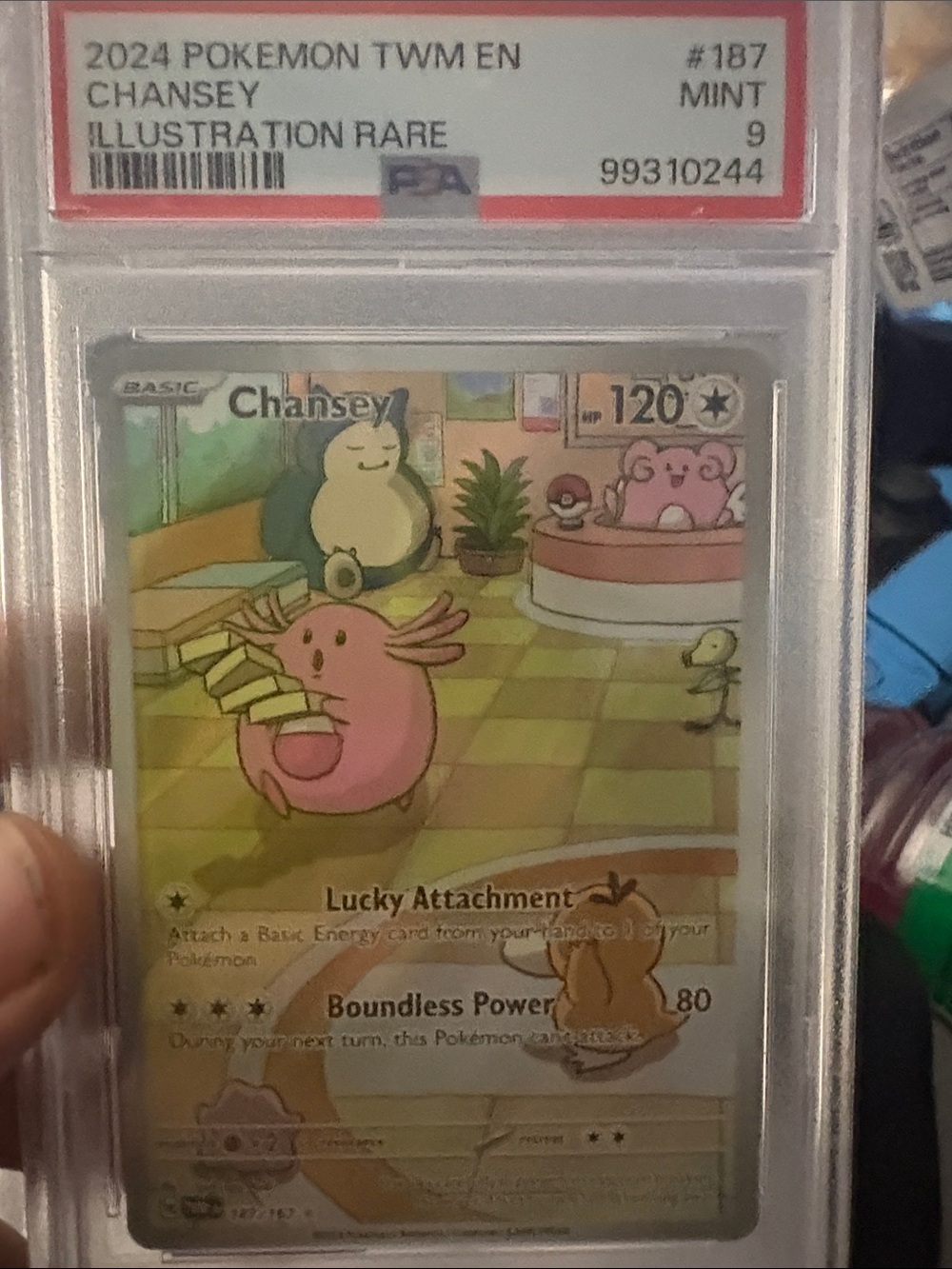 Pokémon Chansey Illustration Rare PSA 9 - Pink Holographic Card
#187
PSA 9 
MINT